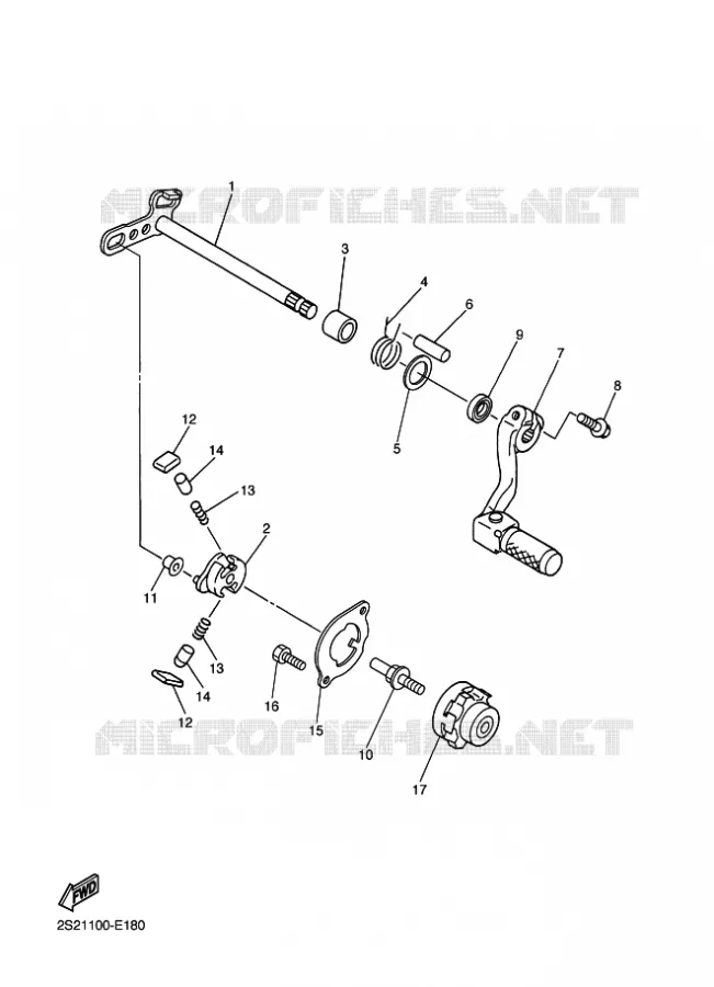SCHAKEL STANG / PEDAAL Yamaha MOTO 450 2014 WRF  WR450F