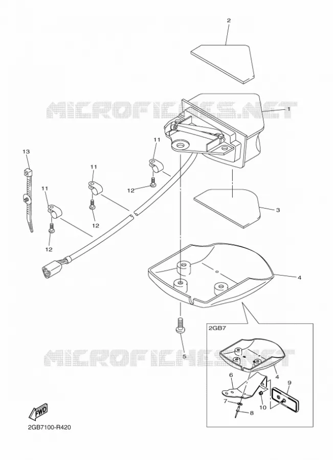 ACHTERLICHT Yamaha MOTO 250 2016 WRF  WR250F