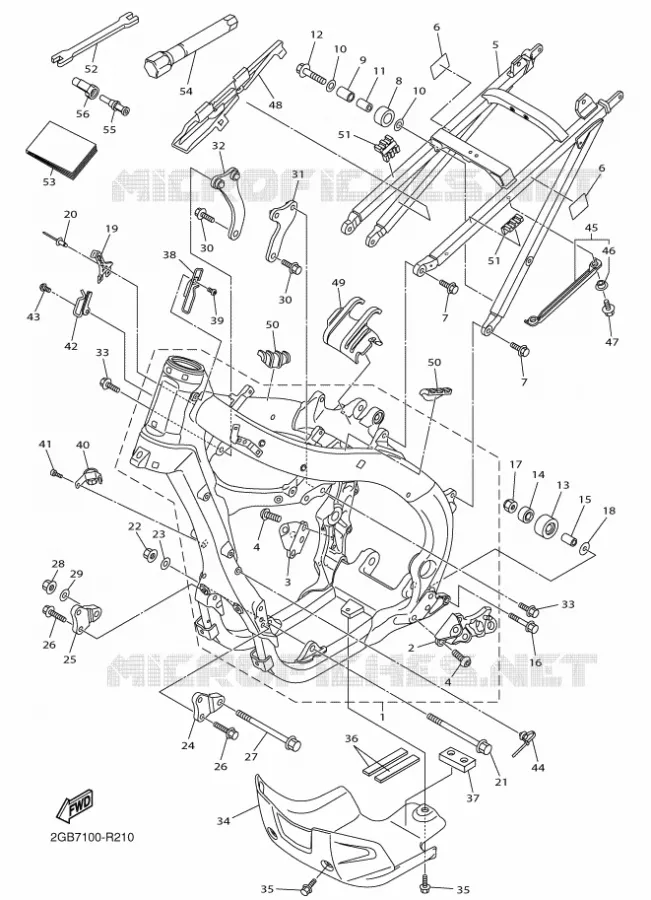 FRAME Yamaha MOTO 250 2016 WRF  WR250F