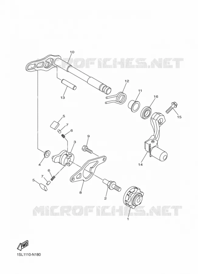 SCHAKEL STANG / PEDAAL Yamaha MOTO 250 2016 WRF  WR250F