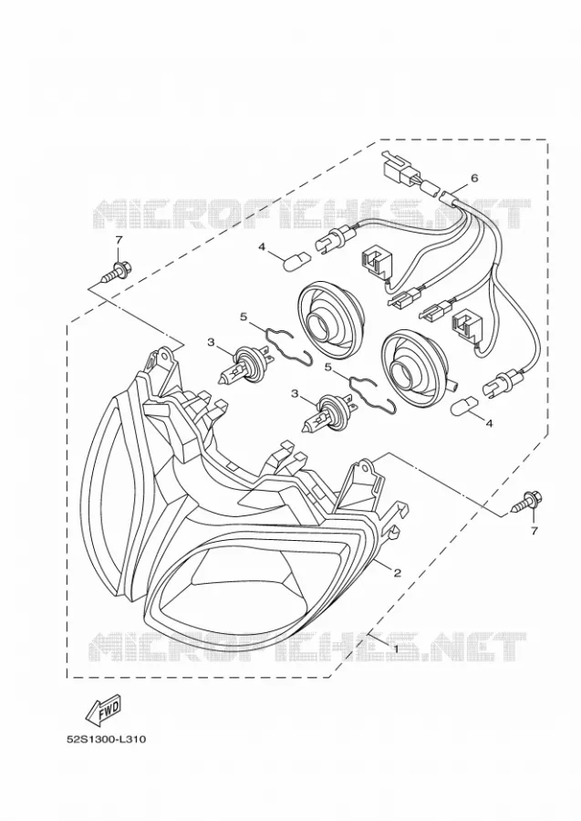 KOPLAMP Yamaha SCOOTER 150 2012 XENTER  HW151