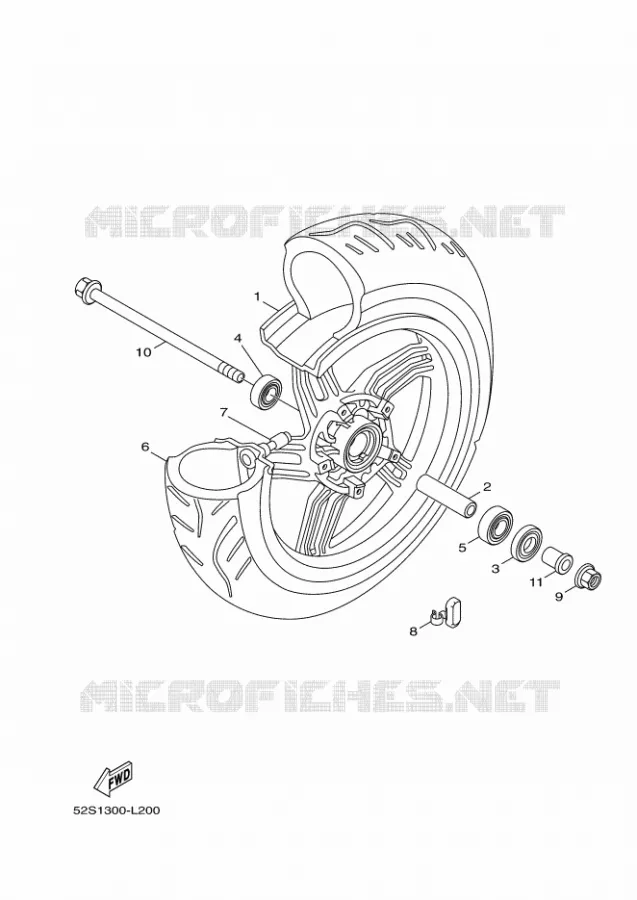 VOORWIEL Yamaha SCOOTER 125 2016 XENTER  HW125