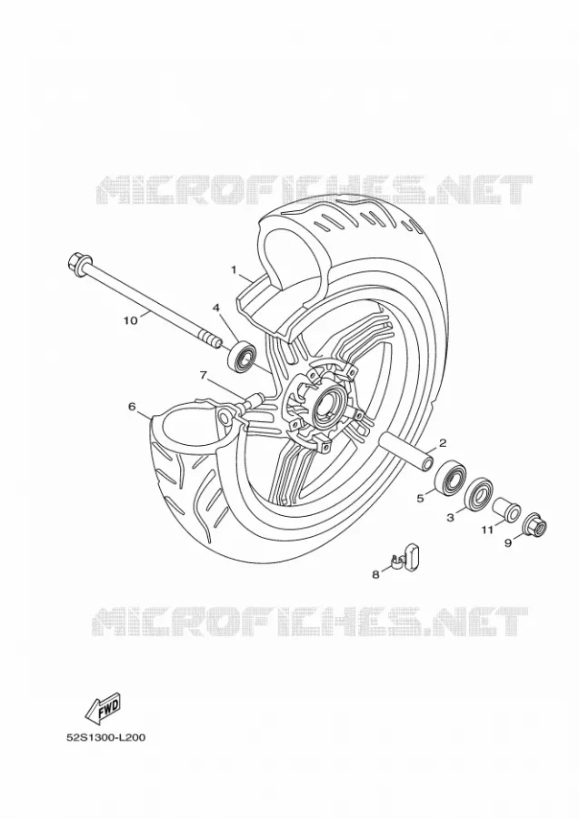 VOORWIEL Yamaha SCOOTER 125 2016 XENTER  HW125