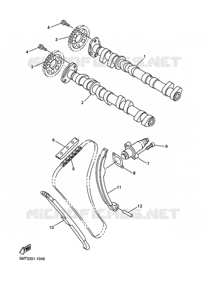 NOKKENAS / KETTING Yamaha MOTO 600 2003 R6  YZF-R6