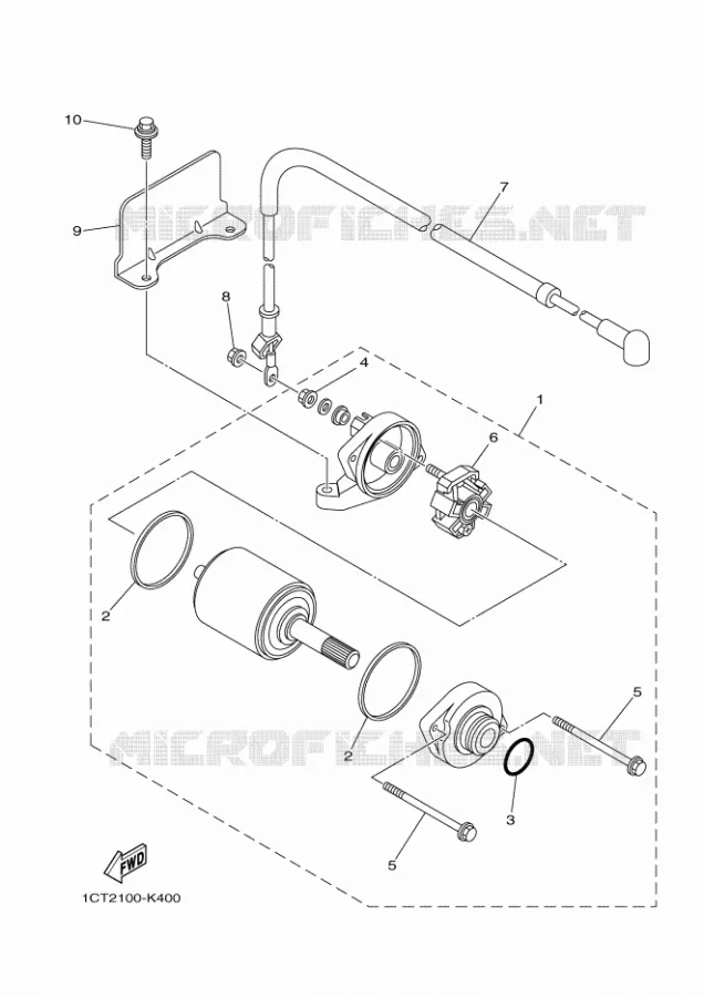 STARTMOTOR Yamaha QUAD 450 2016 GRIZZLY  YFM450FWAD