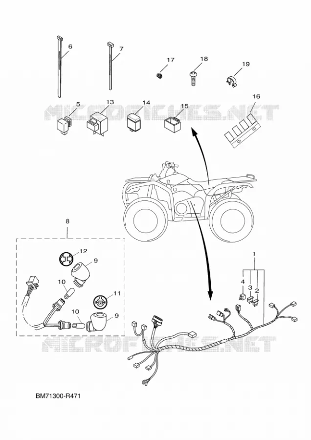 ELECTRISCH 2 Yamaha QUAD 450 2016 GRIZZLY  YFM450FWAD