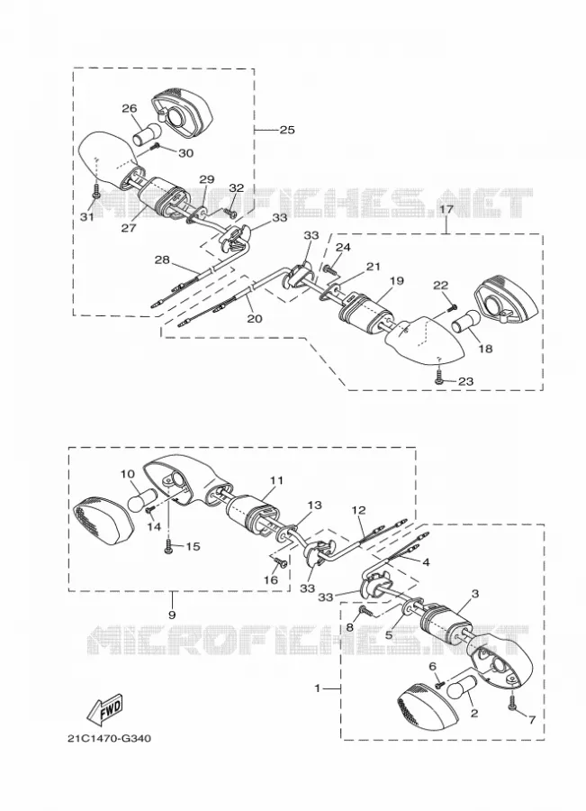 KNIPPERLICHT Yamaha MOTO 153 2010 BYZON  FZ16