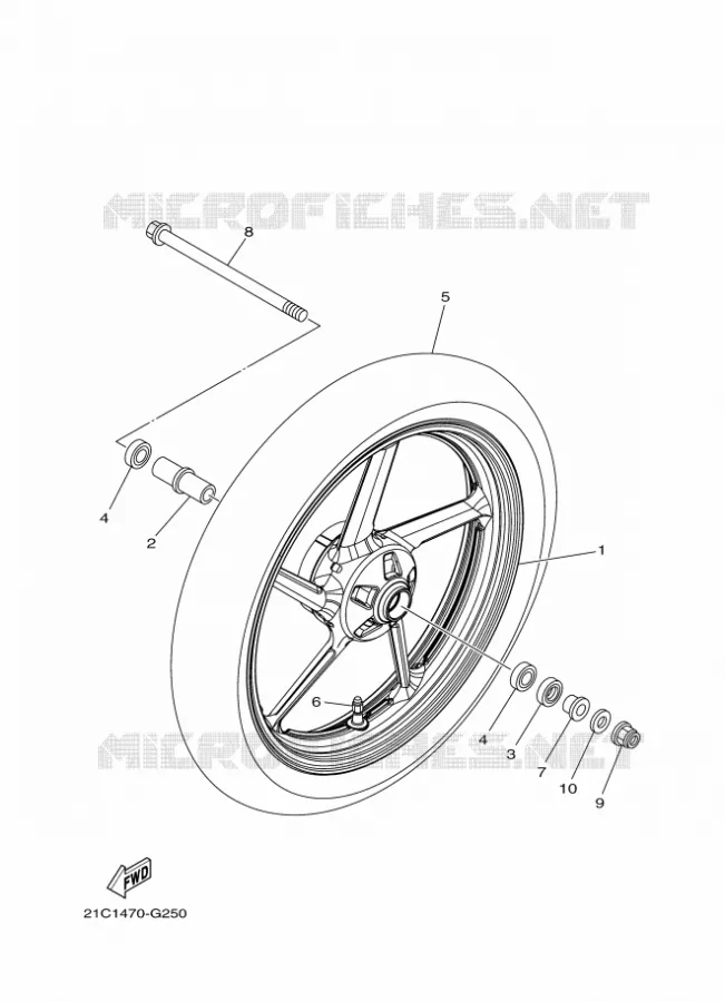 VOORWIEL Yamaha MOTO 153 2010 BYZON  FZ16