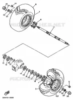 ACHTERWIEL voor Yamaha MOTO 4 - 250 1989