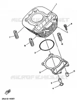 CILINDER voor Yamaha MOTO 4 - 250 1989