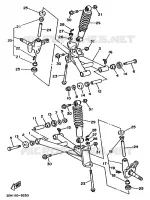 OPHANGING / WIEL VOOR voor Yamaha MOTO 4 - 250 1989