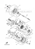ACHTERWIEL voor Yamaha YFM350FWA 2008