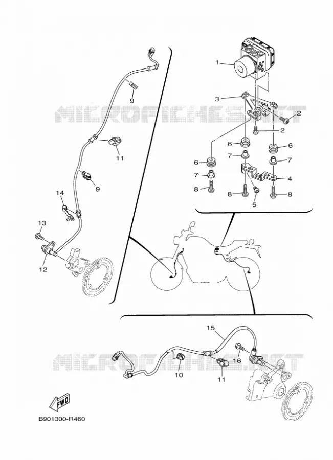 ELECTRISCH 3 Yamaha MOTO 900 2016 XSR  MTM850