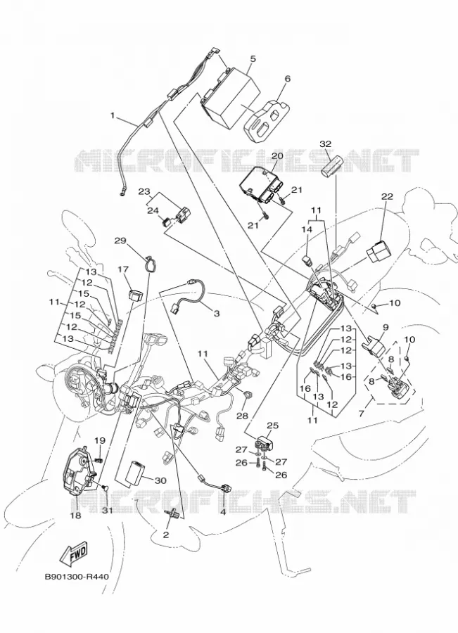ELECTRISCH 1 Yamaha MOTO 900 2016 XSR  MTM850
