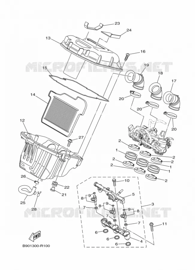 INLAAT 2 Yamaha MOTO 850 2016 XSR  MTM850