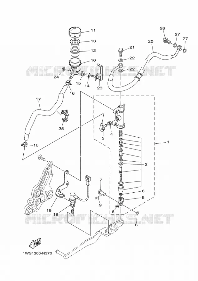 REMPOMP ACHTER Yamaha MOTO 700 2016 MT  MT07