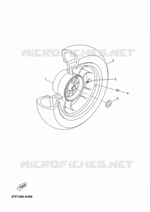 ACHTERWIEL Yamaha SCOOTER 125 2012 XMAX  YP125R