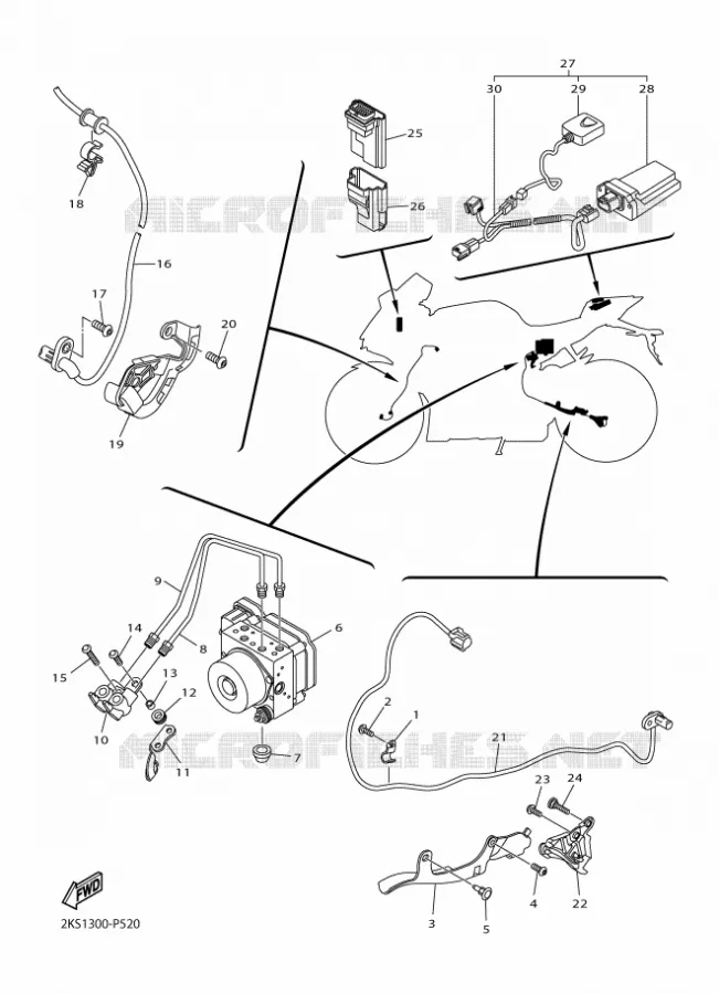 ELECTRISCH 3 Yamaha MOTO 1000 2016 R1M  YZF-R1M
