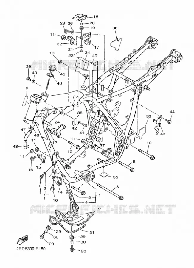 FRAME Yamaha MOTO 400 2016 SR  SR400