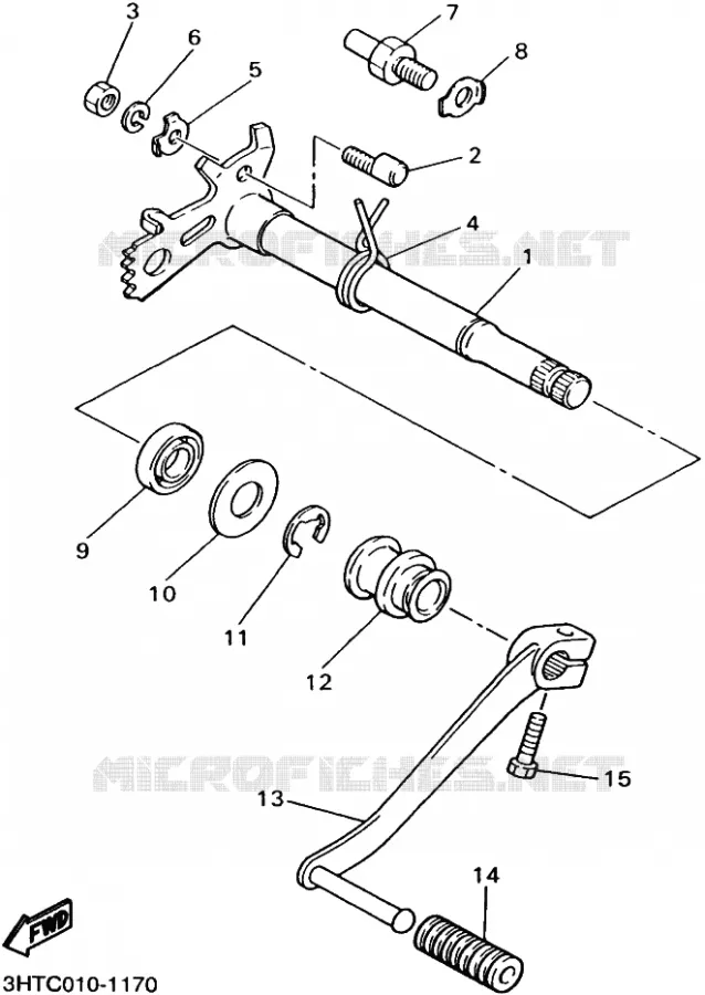 SCHAKEL STANG / PEDAAL Yamaha MOTO 400 2016 SR  SR400