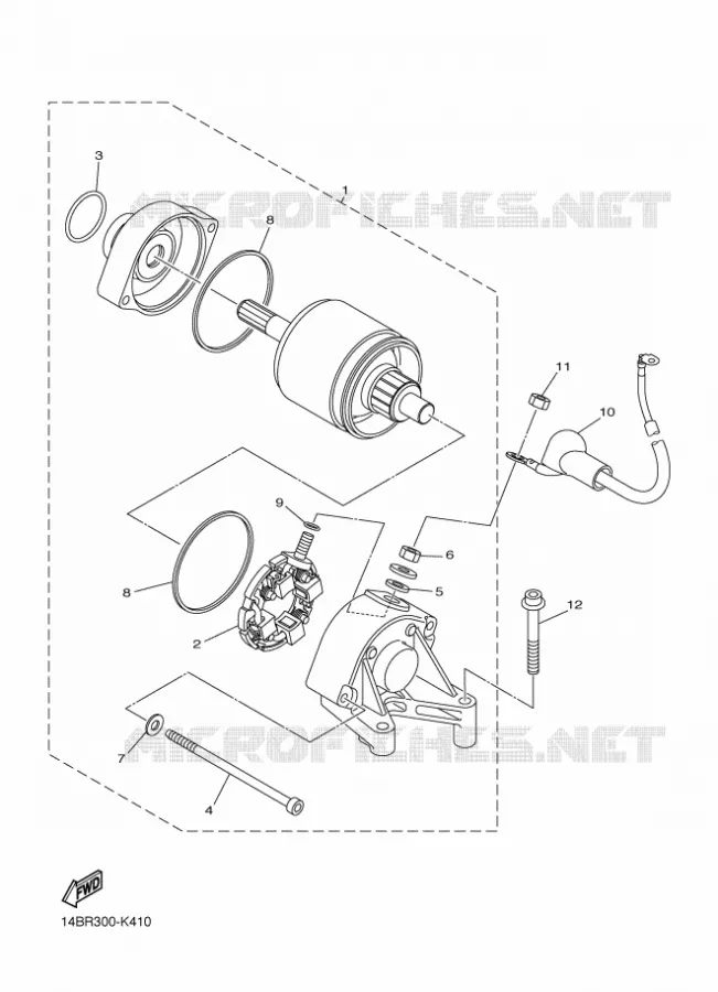 STARTMOTOR Yamaha MOTO 1000 2014 YZF-R1  YZF-R1