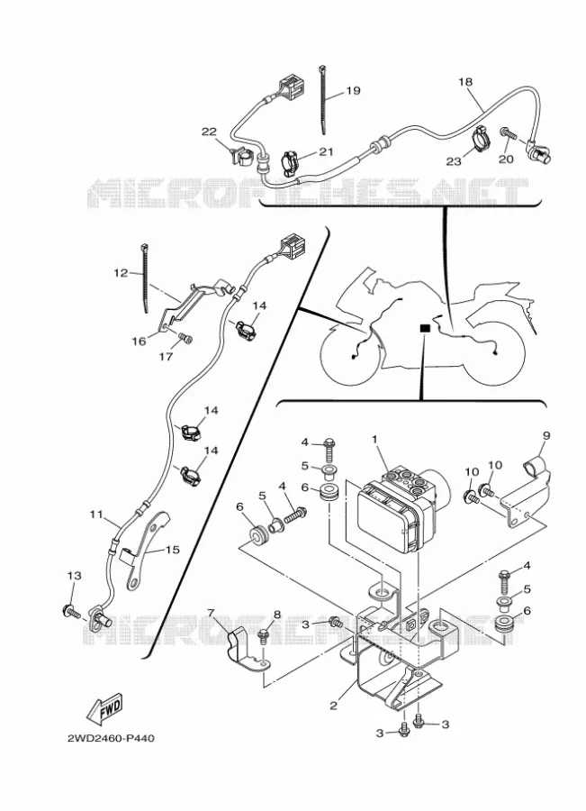 ELECTRISCH 3 Yamaha MOTO 300 2016 R3  YZF-R3A