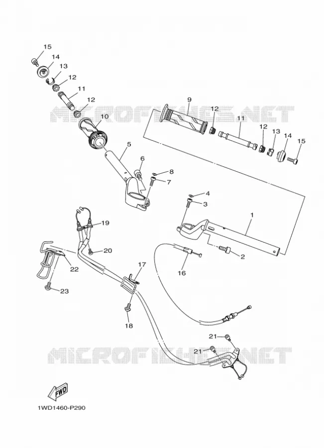 STUUR / KABEL Yamaha MOTO 300 2016 R3  YZF-R3A