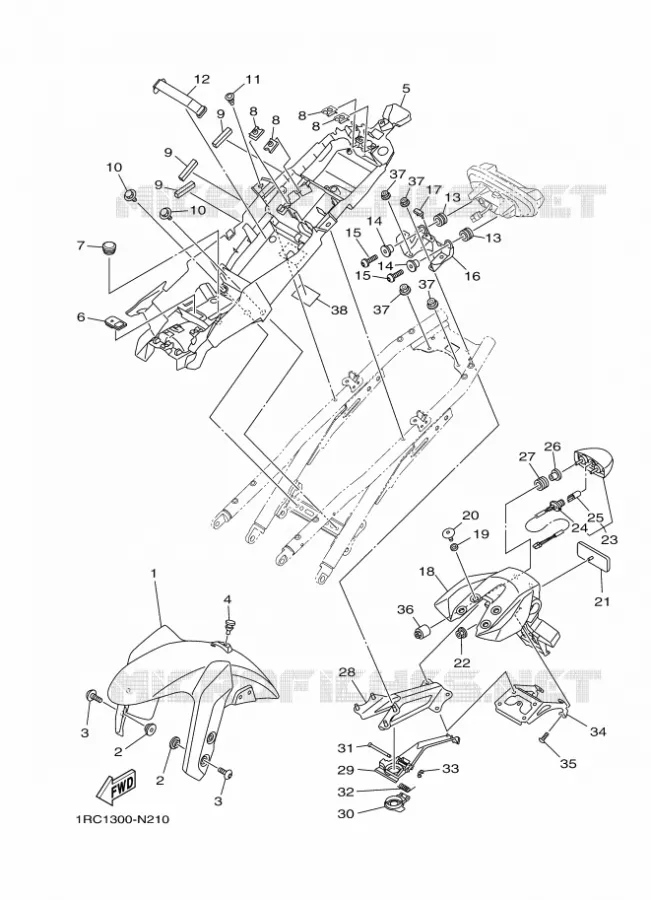 SPATBORD Yamaha MOTO 900 2016 MT  MT09