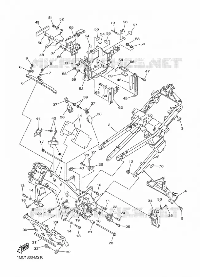FRAME Yamaha MOTO 1300 2016 FJR  FJR1300-A