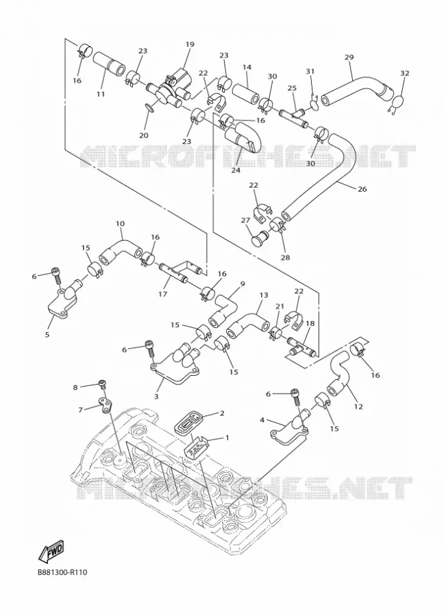 AIR INDUCTION SYSTEM AIS Yamaha MOTO 1300 2016 FJR  FJR1300-AS