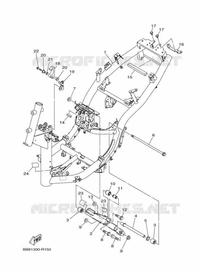 FRAME Yamaha SCOOTER 150 2016 TRICITY  MWS150-A