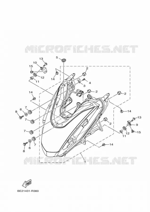 KOPLAMP Yamaha SCOOTER 150 2016 TRICITY  MWS150-A