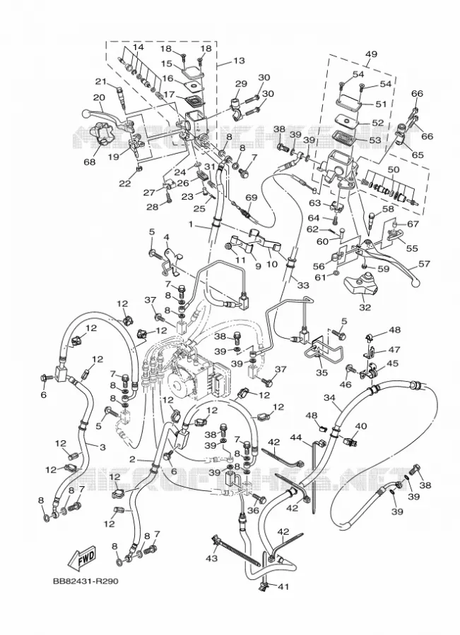REMPOMP VOOR Yamaha SCOOTER 150 2016 TRICITY  MWS150-A