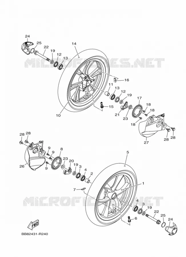 VOORWIEL Yamaha SCOOTER 150 2016 TRICITY  MWS150-A