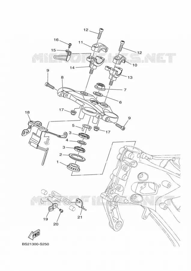 STUUR Yamaha MOTO 850 2017 MT  MTN850-A
