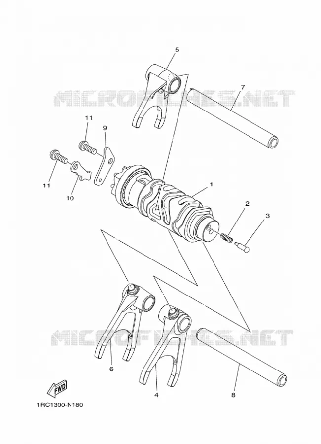 SCHAKELWALS Yamaha MOTO 850 2017 MT  MTN850-A