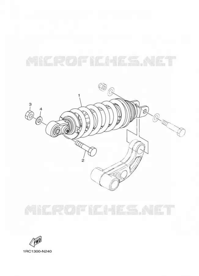 ACHTER SCHOKBREKER Yamaha MOTO 850 2017 MT  MTN850-A
