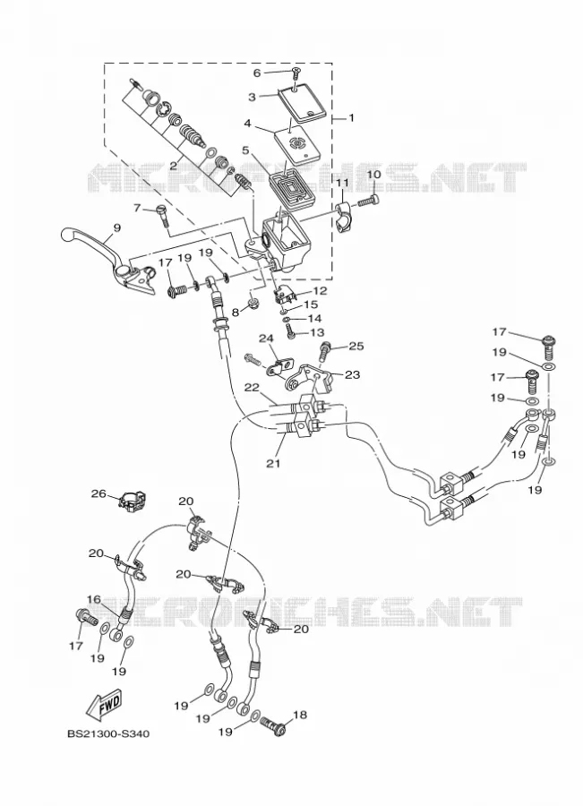 REMPOMP VOOR Yamaha MOTO 900 2017 MT  MTN850-A