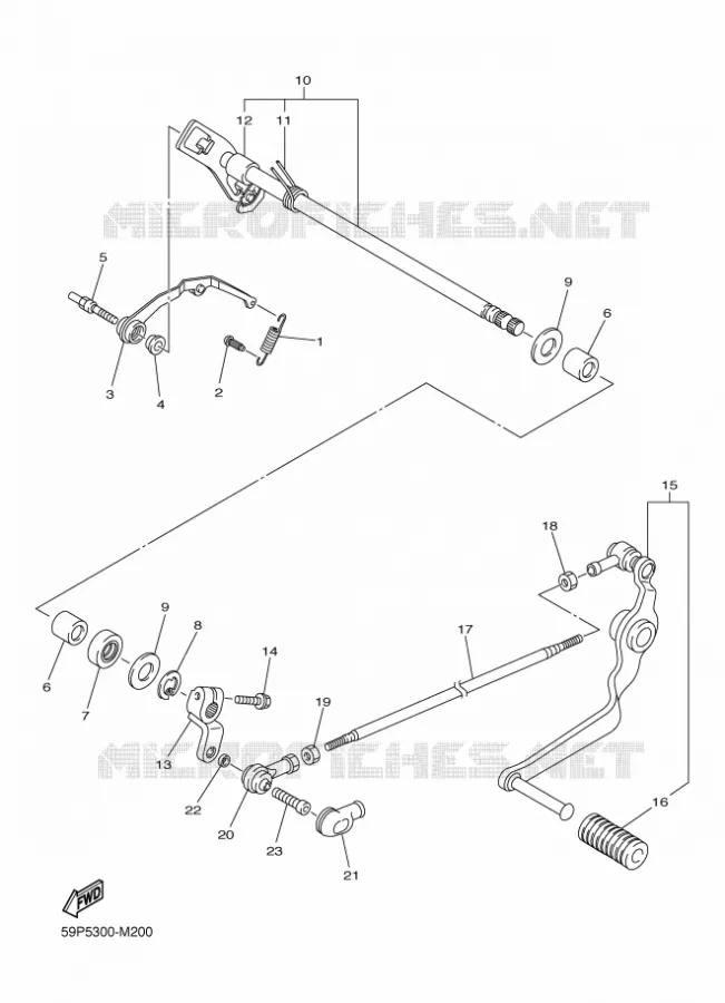 SCHAKEL STANG / PEDAAL Yamaha MOTO 800 2014 FAZER ABS  FZ8-SA