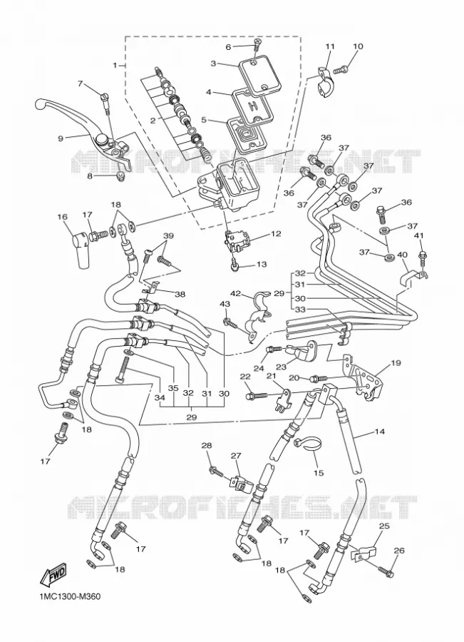 REMPOMP VOOR Yamaha MOTO 1300 2014 FJR  FJR1300A