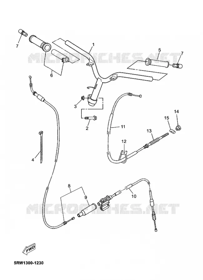 STUUR / KABEL Yamaha SCOOTER 50 2012 JOG  CS50