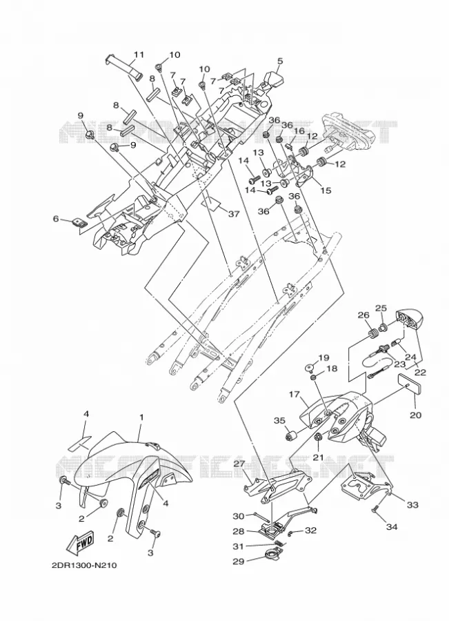 SPATBORD Yamaha MOTO 900 2016 MT  MT09A