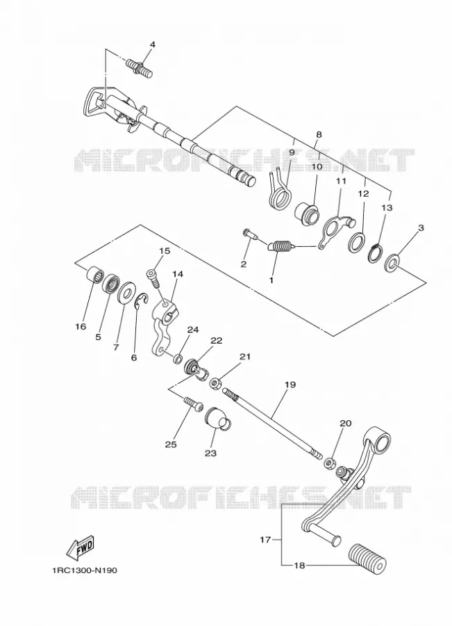 SCHAKEL STANG / PEDAAL Yamaha MOTO 900 2016 MT  MT09A