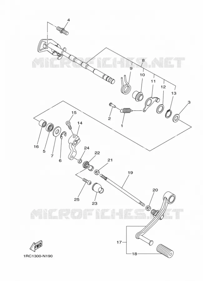 SCHAKEL STANG / PEDAAL Yamaha MOTO 900 2016 MT  MT09A