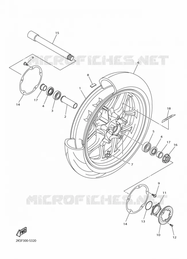 VOORWIEL Yamaha MOTO 1000 2017 R1M  YZF-R1M