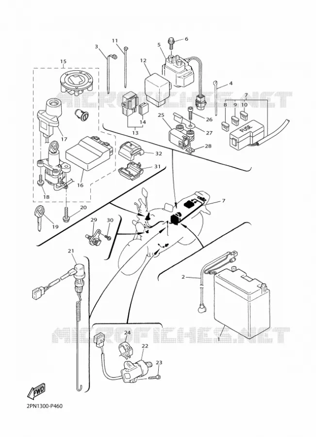 ELECTRISCH 2 Yamaha MOTO 1300 2016 XJR  XJR1300C