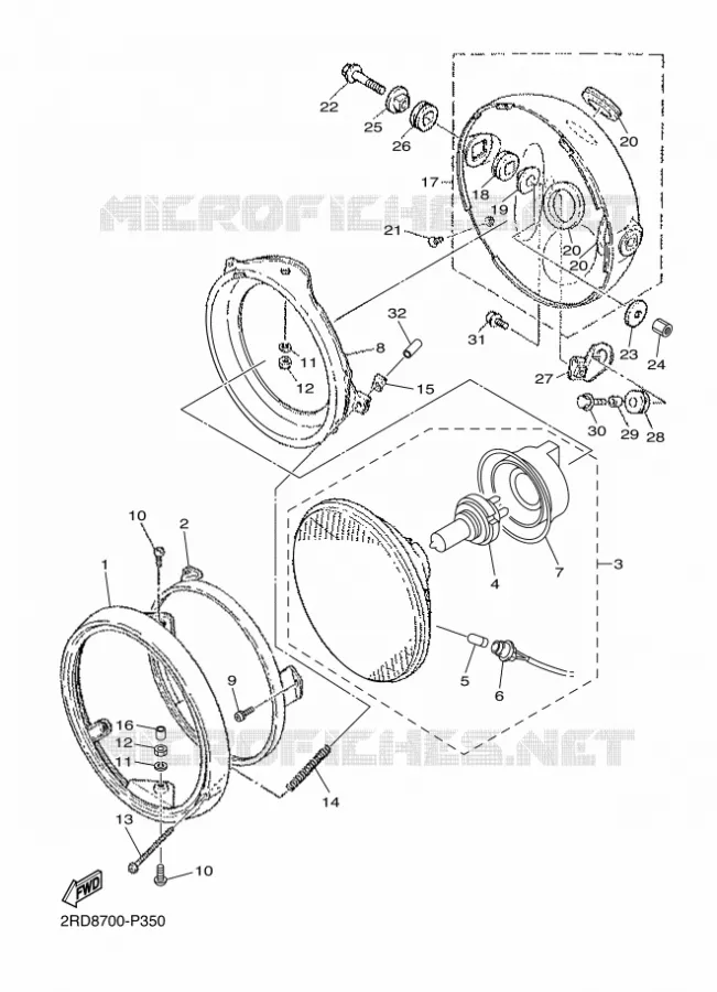 KOPLAMP Yamaha MOTO 400 2016 SR  SR400