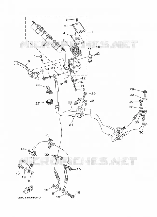 REMPOMP VOOR Yamaha MOTO 900 2016 MT  MT09TRA