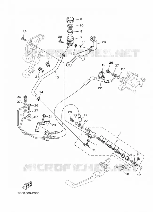 REMPOMP ACHTER Yamaha MOTO 900 2016 MT  MT09TRA