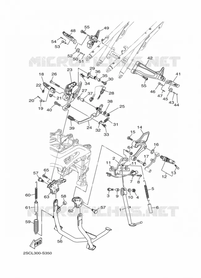 STANDAARD / VOETSTEUN Yamaha MOTO 900 2017 TRACER  MT09TRA